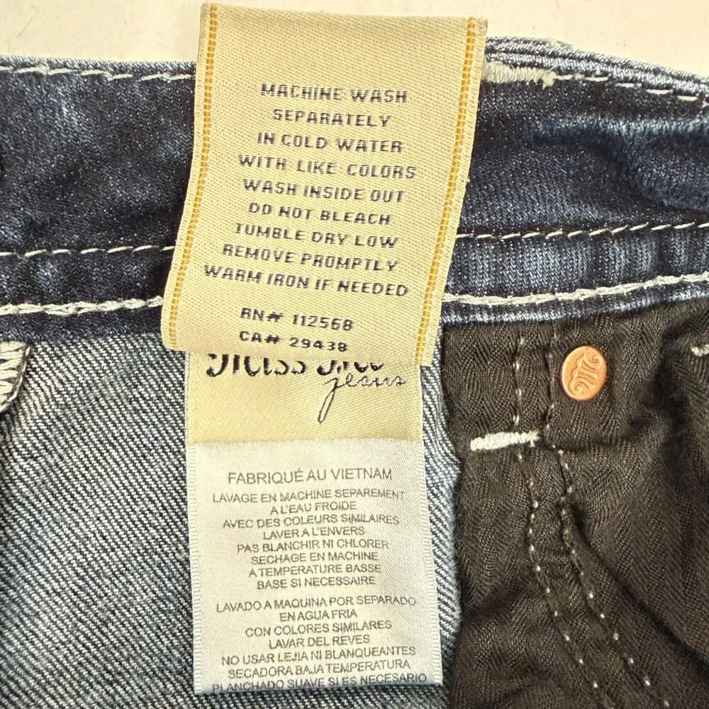 Miss Me Jeans Signature Straight (JE3074FTR) - Women's 30 - Fleur Di Lis Pocket - Picture 8 of 13